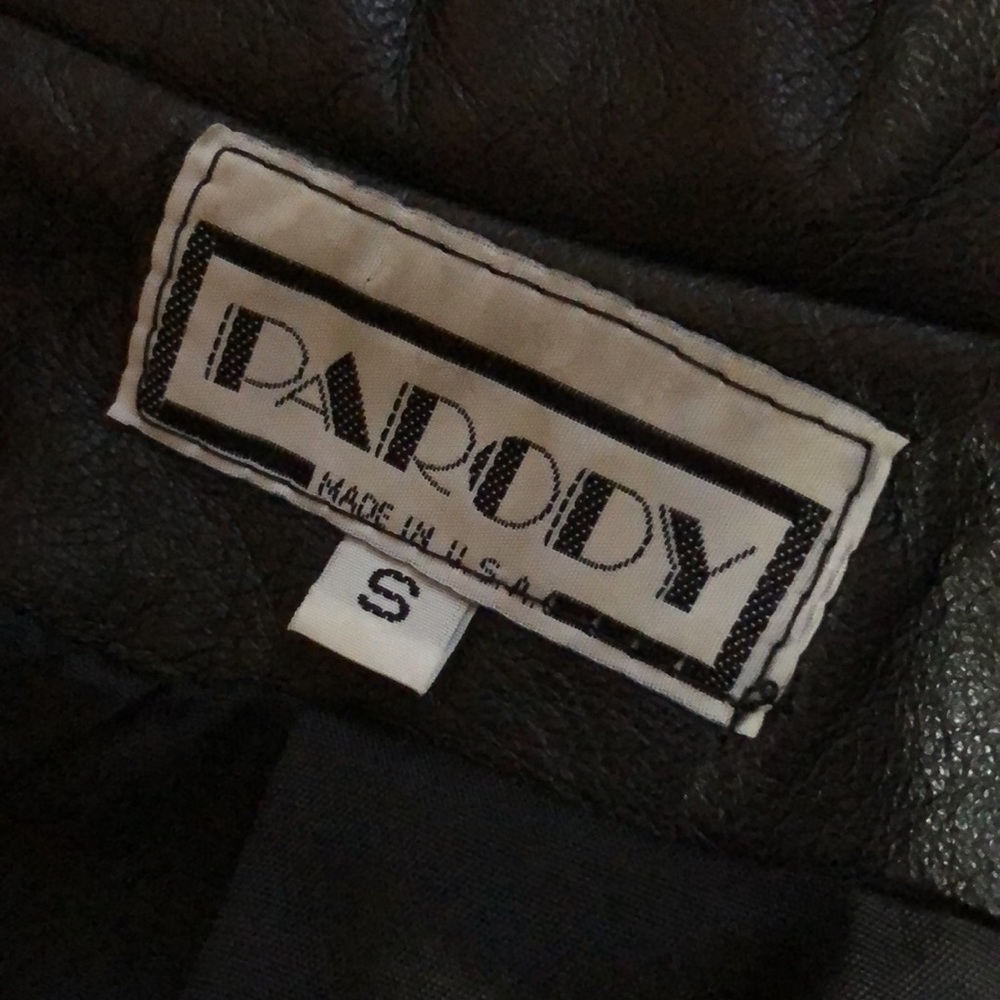 Parody Vintage Leather Unconstructed Open Jacket, shoulder pads, deep pockets - Picture 9 of 13